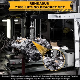 7100 Lifting Bracket Set, 4 Sets, 5,500 lb, Engine Lift Bracket, Engine Support bar, for Lifting Slings and Load Levelers, Lifting Bracket Set. Capacity Lifting Bracket. Can Withstand 5500 pounds.