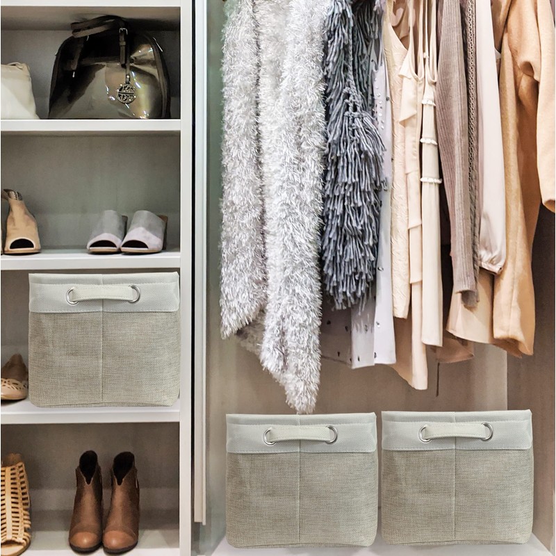 Simple Houseware Large Decorative Fabric Storage Bin Basket for Nursery,