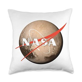 Nasa Nerds Pluto – NASA Solar System Exploration Throw Pillow, 18x18, Multicolor