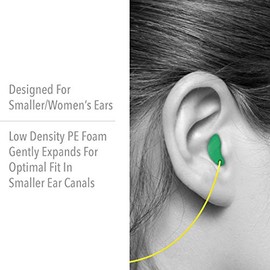 Howard Leight by Honeywell Max Lite Low Pressure Corded Disposable Foam Earplugs, 100 Pairs (LPF-30)