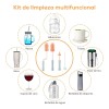Cepillos Limpieza Lava Botellas Termos Biberones Cilindros Rosa