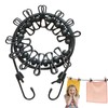 BODFPPC Travel Washing Line with 12 Clips, Portable Windproof Retractable