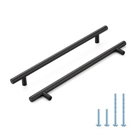 HOME EDIT Black Cabinet Handles 8-3/4 Inch Hole Spacing Stainless Steel Drawer Pulls for Cabinets, Dresser, Bathroom 5 Pack