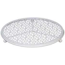 Pearl Metal Steel Lace Round Pot Trivet HB-3278 White, 7.5 x 0.6 inches (19 x 1.5 cm)