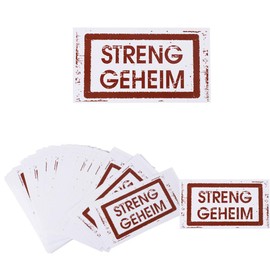 50pcs "Streng Geheim" Sticker for Party Bags Gift Bags Party Bags Party Bags Birthday Bags Detective Party