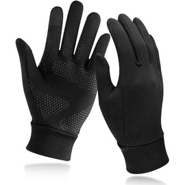 Unigear Guantes Running Correr Pantalla Táctil Guantes Primera Capa para Actividades al Aire Libre Senderismo,Corriendo,Senderismo,Viajes,Carrera,Ciclismo, Otoño e Invierno o Forro de Guantes Esquí