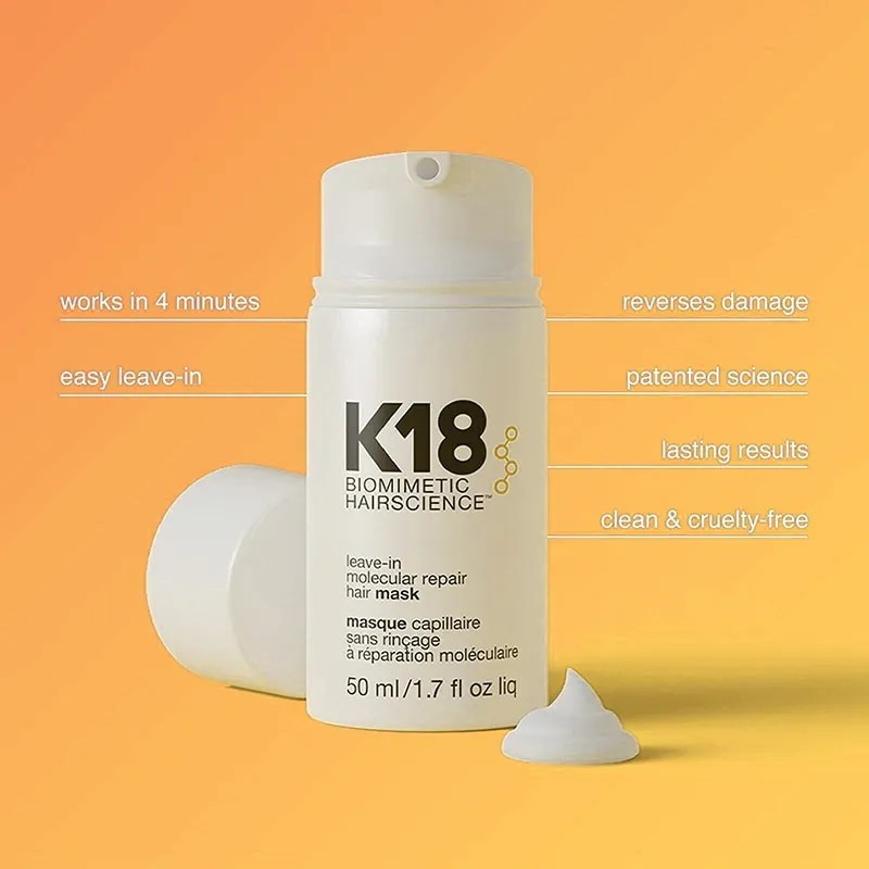 Mascarilla K18 Sin Enjuague Molecular Repair Restore Hair 2pcs