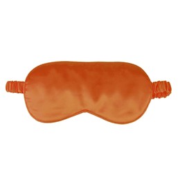 1 Pack Sleep Mask, Silk Eye Mask with Elastic Strap, Blindfold, Soft Silk Sleeping Mask for Girls, Women, Men (Orange)