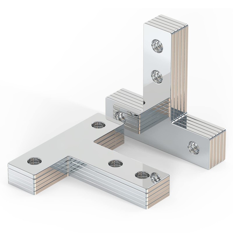 10Sets T Brackets, T Shape Connector 2020 Aluminum Extrusion Connector
