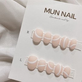 MunNail White Line - Short Oval / MunNail 화이트라인 - 숏오벌