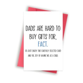 MOROLURU Funny Fathers Day Card for Best Dad In The World, Fathers Day Card Gifts from Daughter Son, Humor Father's Day Cards for Dad Father Grandpa Grandfather