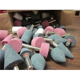 50pc GIT INDUSTRIAL TOOL MOUNTED GRINDING STONE ASSORTMENT BITS 1/4" DRILL MSA50