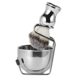 ORFOFE 1 Set Shaving Brush for Men Kit with Durable Shaving Bowl Stand Cleaning Brush Practical for Effortless Preparation Maintenance