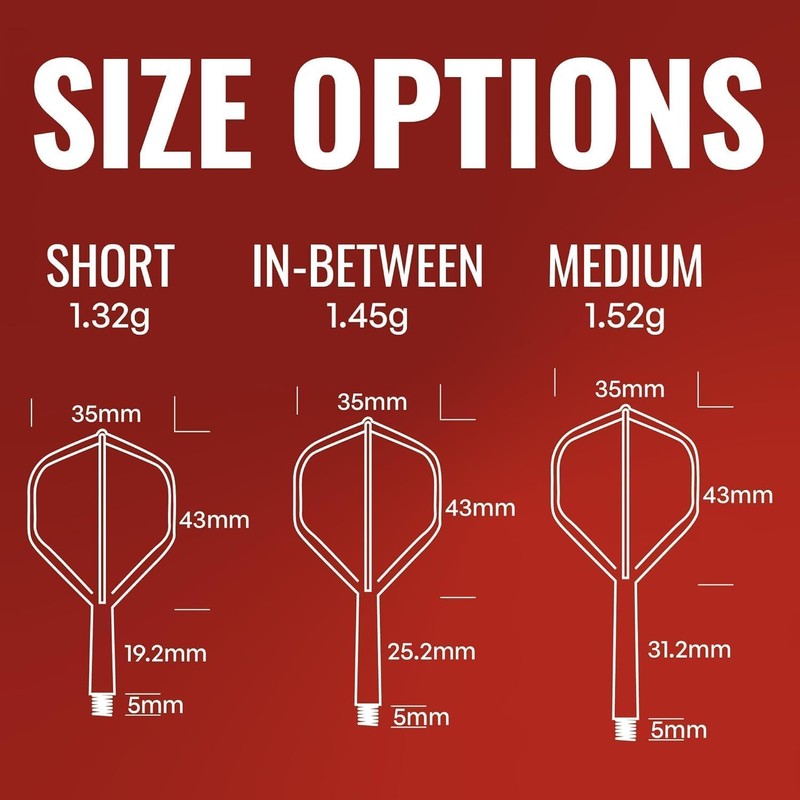 Shot! Flight Deck System Pink NO2 Dart Flights Short