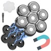 Magnetic 7 Blades Head Shaver Replacement Blades for head Shaver