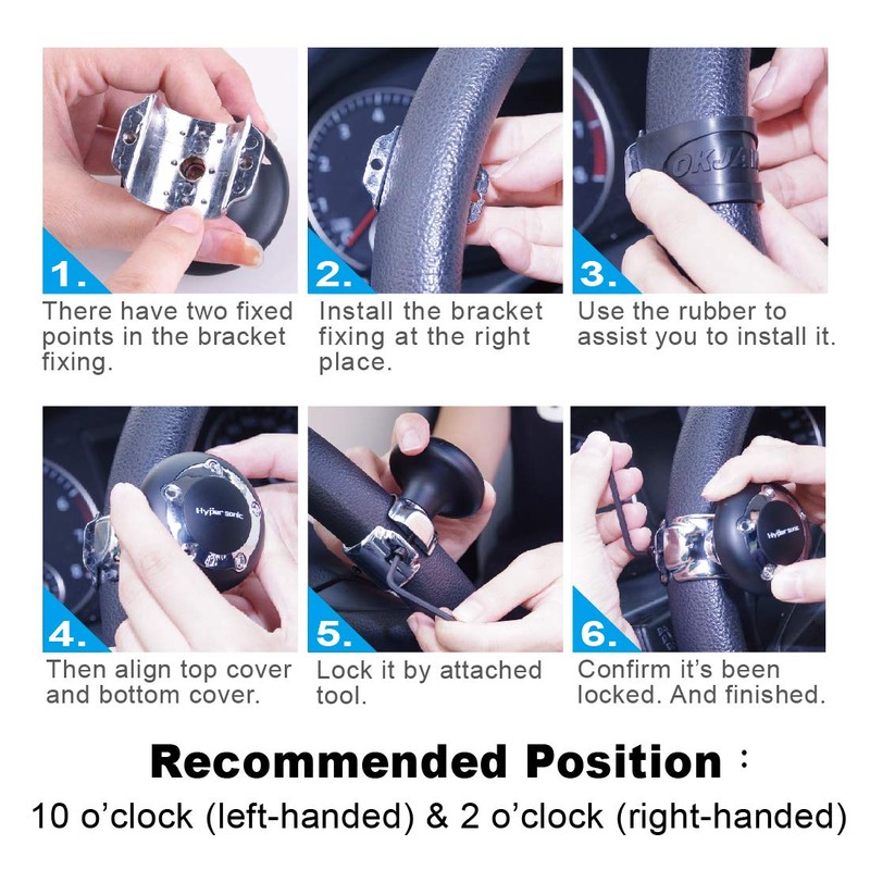 Large Steering Wheel Knob Spinners, Universal Vehicle Steering Wheel Spinners