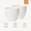 La Jolie Maison Tall Round Planters,White Planters Set of 2,