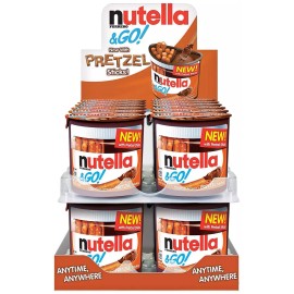 Nutella Go Hazelnut Spread Snack Cups 1.9oz Pack of 24 with Pretzel Sticks