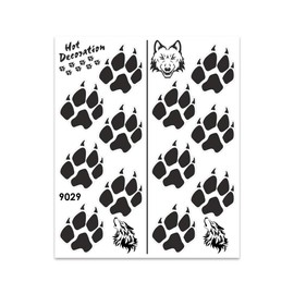 4R Quattroerre.it 9029 Sticker Paw Wolf Black 20 x 24 cm