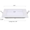 Aolyty 6W Ultra Thin LED Ceiling Panel Light 4" Recessed