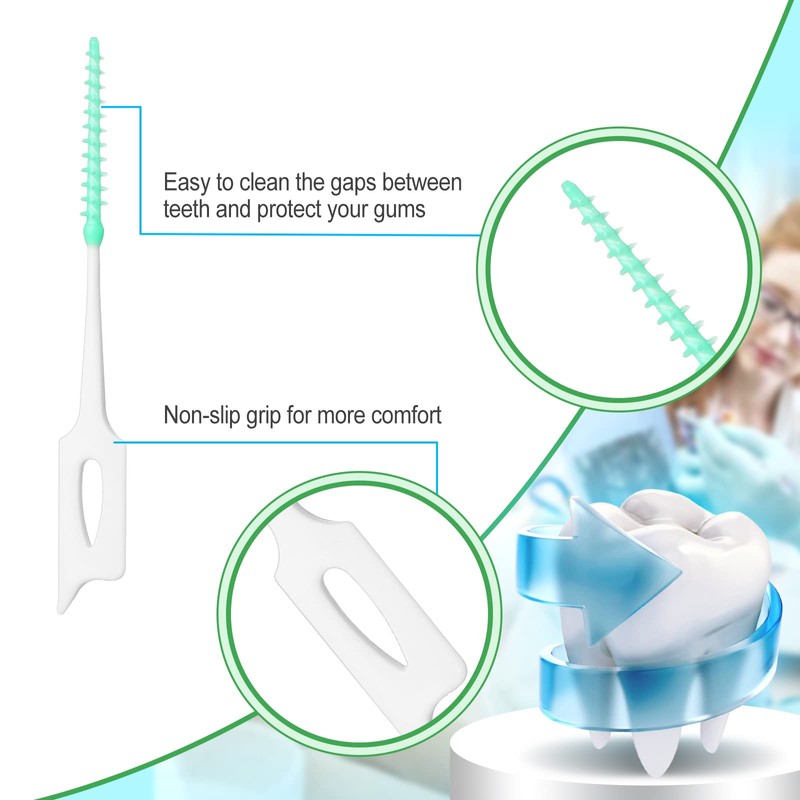 Zopeal 250 Pcs Interdental Brush for Braces Disposable Braces Flossers