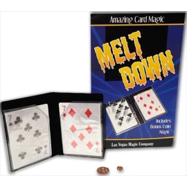 IMPROVED MELT DOWN Close Up Magic Trick Card Illusion Magnetic Wallet Shim Coin