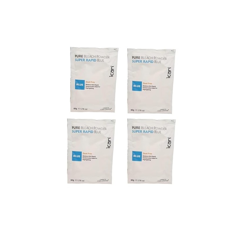 ican london dust free rapid blue hair bleach powder 4