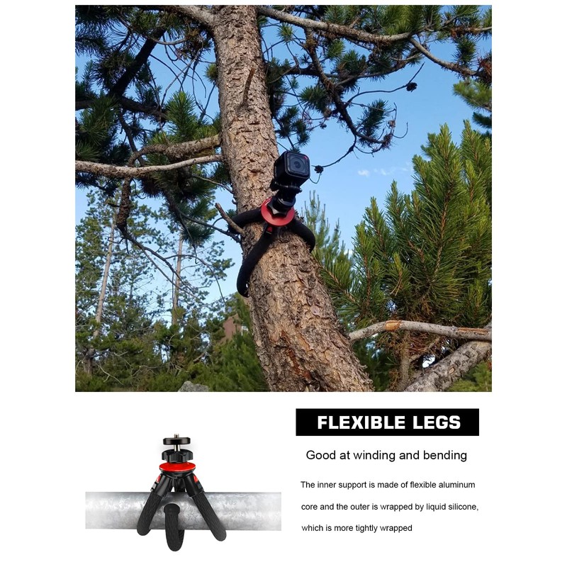Lammcou Go Pro Tripod, Action Camera Flexible Octopus Gorrila Pod