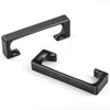 HESTIA HARDWARE 10 Pack | Oil Rubbed Bronze Solid Square