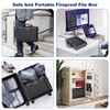 HIBWN Fireproof Document Box, Hard Case Fireproof File Organizer with