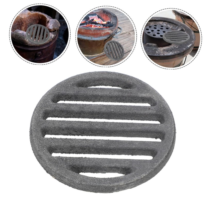 KOMBIUDA Fire Pit Grate for Indoor Outdoor Use Round Fire