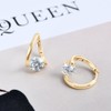 HOMEBEARJ Gold Lymphvity Germanium Earring, Hypoallergenic Zinc Hoop Earrings with