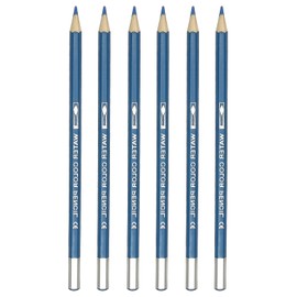 PATIKIL Watercolor Pencil, 6Pcs Water Soluble Pencils for Blending, Coloring, Sketch Drawing, Painting, Blue