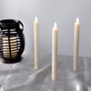 Eldnacele Flameless Window Taper Candles with Remote Timer, Ivory LED