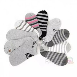 Goldsml [골드스마일]발목 양말 여성용 회색 5켤레 여성용양말 케쥬얼양말 학생양말 [Goldsmile] Women's Grey Ankle Socks 5 Pairs Casual Socks for Women [5 pairs set]