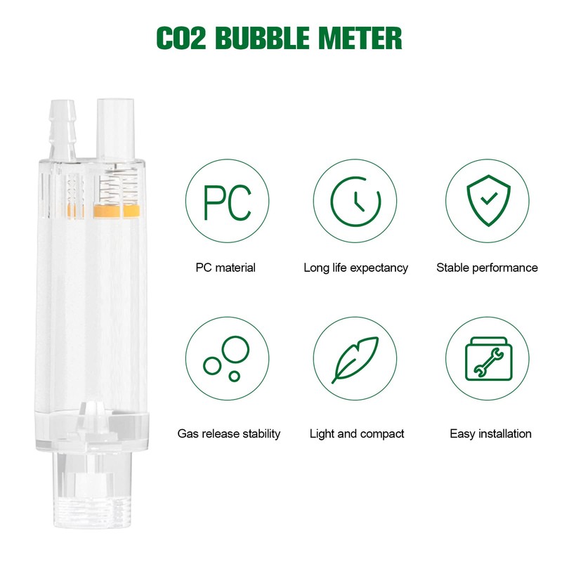 ZRDR Co2 Bubble Counter, with Check Valve, for Threaded Connection