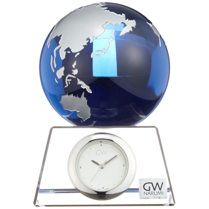 Narumi GW1000-11050 Glassworks Blue Earth Watch Height 3.5 inches (9
