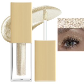 Housn Liquid Glitter Eye Shadow, Long-Lasting Waterproof High Pigment Liquid Glitter Eye Shadow, Starry Sequins Mermaid Eye Shadow, Sparkling Shimmer Metal Eyes Makeup (#02)