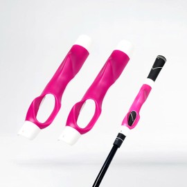 Golf Grip Trainer, Golf Swing Trainer, Golf Grip Kit, Right Handed Golf Club Grip Trainer for Improving Hand Posture, Helps Train Proper Hand Posture (Rose Red)