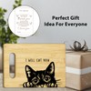 Funny Black Cat Cutting Board-I Will Cut You, Charcuterie Board