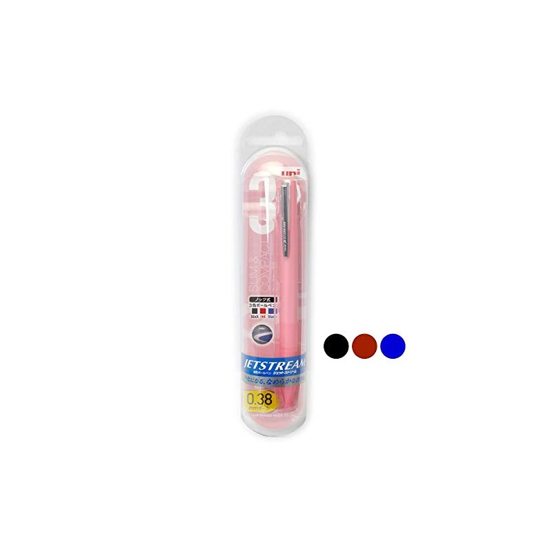 Mitsubishi Pencil Jetstream 3 Color Ballpoint Pen 0.38mm Slim Compact