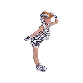 MATISSA Kids Sleeveless Animal Costumes Children's Summer Fancy Dress Party Pajama Cosplay (L (For kids 105-120 cm tall), Zebra)
