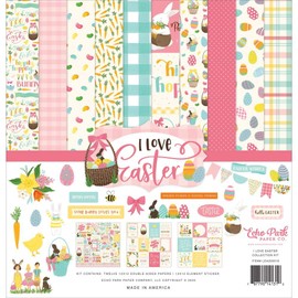 Echo Park Paper, Paper, Pink, Teal, Yellow, Green, 12-x-12-Inch