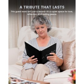 Funeral Guest Book for Memorial Service, In Loving Memory Sign in Guestbook