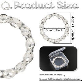 TOMALL Bling Car Engine Start Button Cover Bling Interior Crystal Push Start Button Ring Cap Sparkly Accessories Ignition Ring Rhinestone Engine Start Stop Trim Decorations Universal for Car (White)