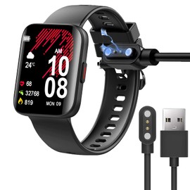 Blueshaweu Charging Cable Compatible with Kuizil K21 Smartwatch 1.69 Inches, Cable Charger Charging Station for Kuizil K21 Smartwatch (Black)