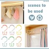 Wenqik 12 Pcs Colorful Shower Curtain Hooks Bohemian Rainbow Color
