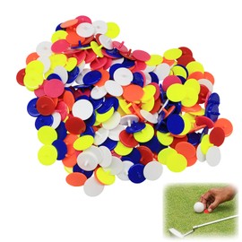 Stoooduo Golf Markers, Round Flat Golf Marker Accessories, Set of 30 Plastic Golf Ball Position Markers (Assorted Colors)