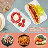 Akamino 60pcs Crafts Foam Trays, Rectangle Fruit BBQ Roast Meat