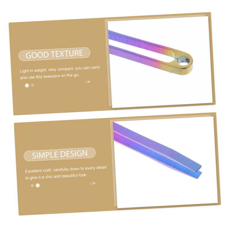TOVINANNA Titanium Camping Tweezers Mini for Outdoor Keychain Tool Miniature